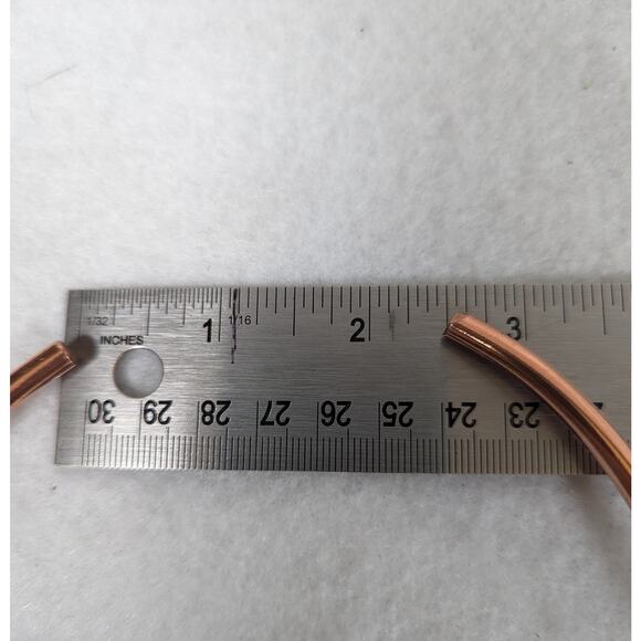 Handmade Copper Cuff Necklaces 3 S,M,L not hammered not oxidized - Picture 2 of 7